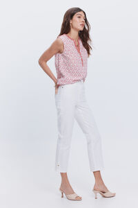 Fifty Outlet Pantalón pirata cinco bolsillos Blanco