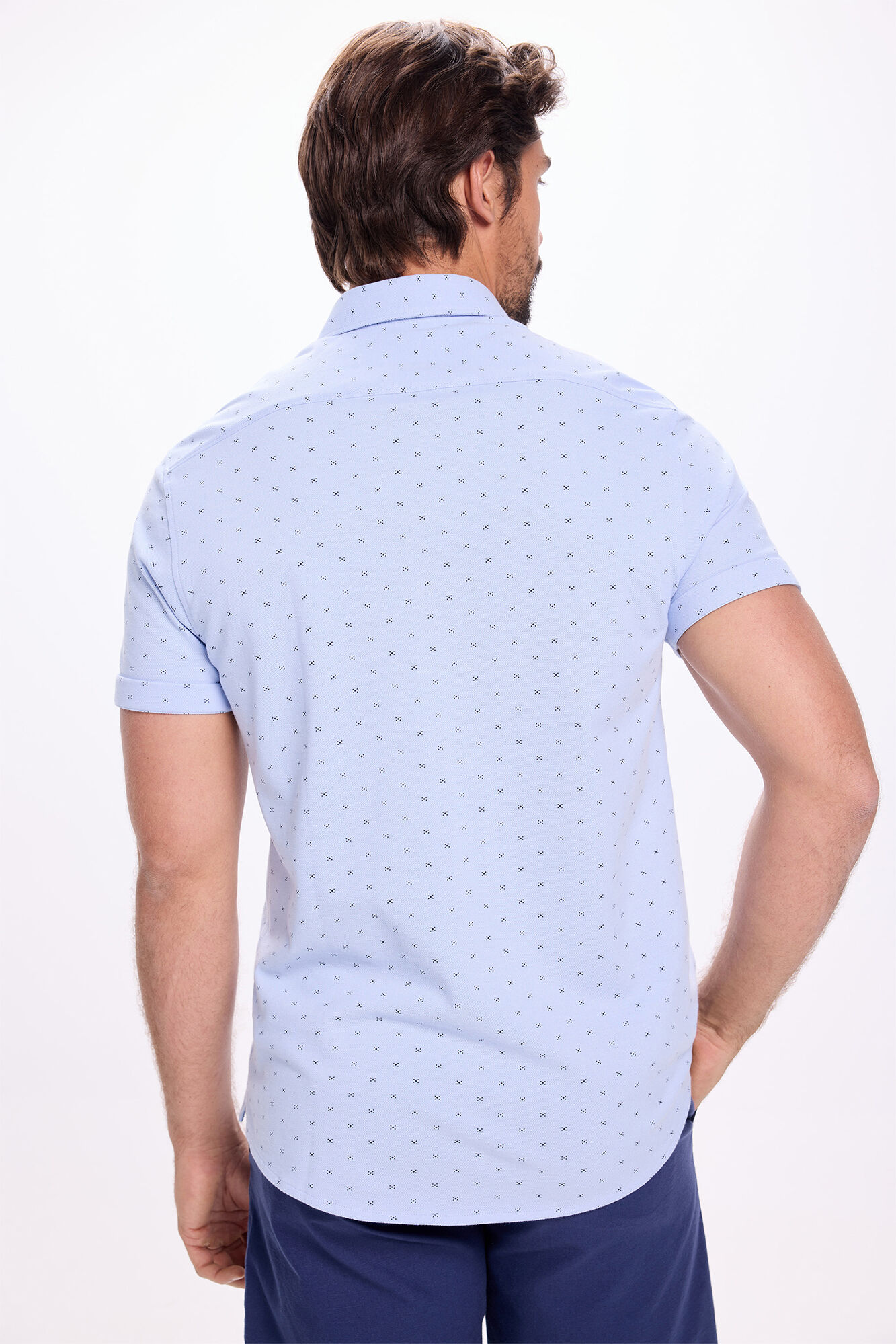 Milano Camisa de piqu&eacute; estampada Azul