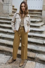 Milano Pantal&oacute;n cintur&oacute;n loops Tostado