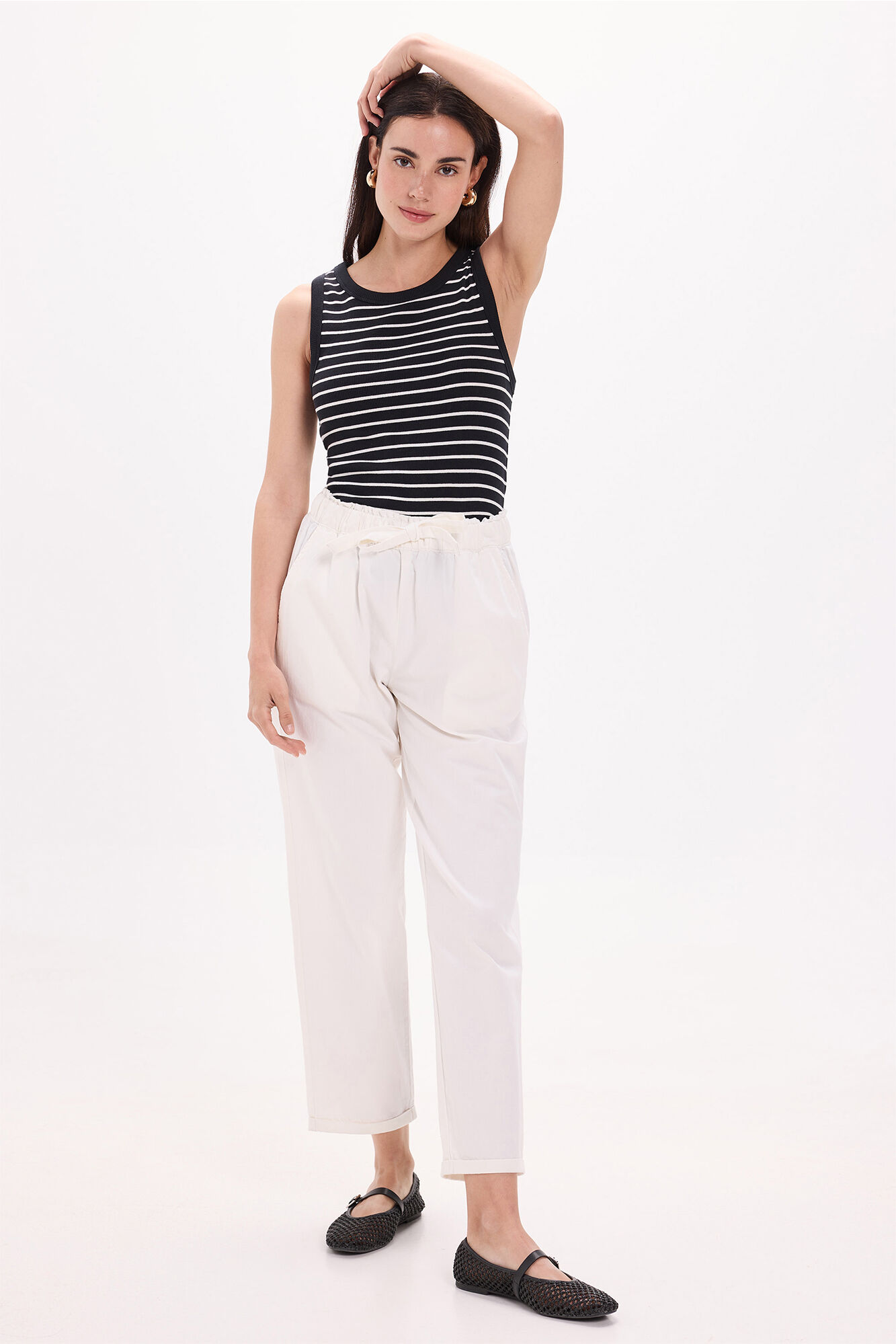 Milano Manga de rayas Azul