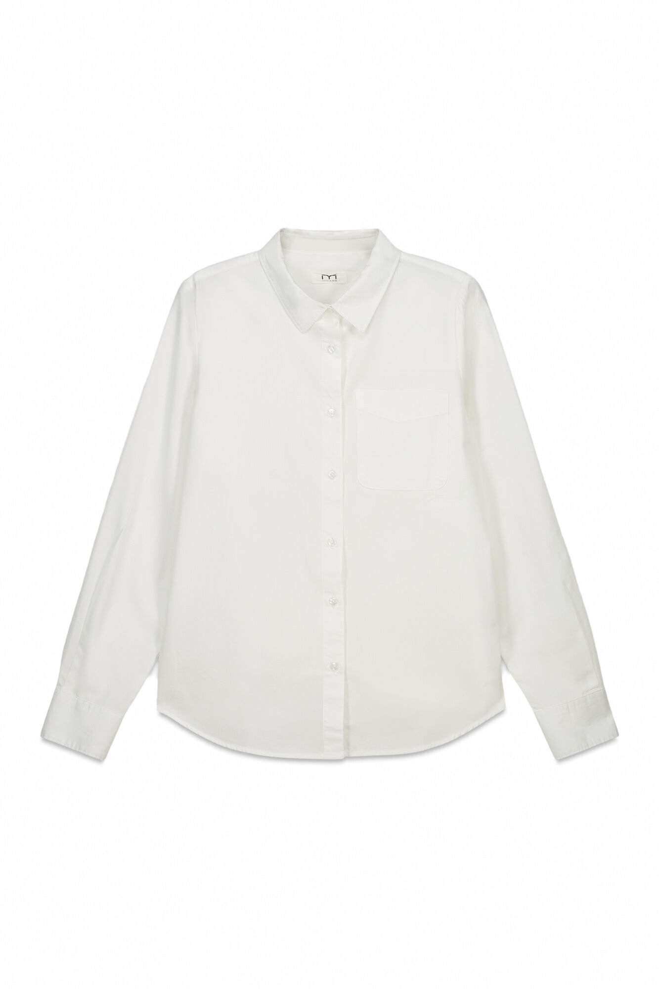 Milano Camisa lisa de tejido ligero Blanco