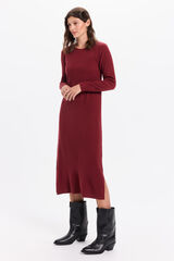 Milano Vestido midi de tejido Granate