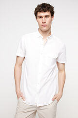 Fifty Outlet Camisa popelín lisa. Blanco