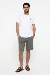 Fifty Outlet Playera manga corta. 100% de algodón. Blanco