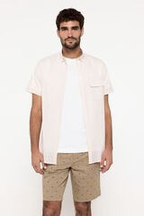 Fifty Outlet Camisa slub lisa Rojo