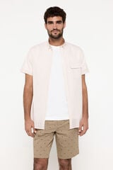 Fifty Outlet Camisa slub lisa Rojo