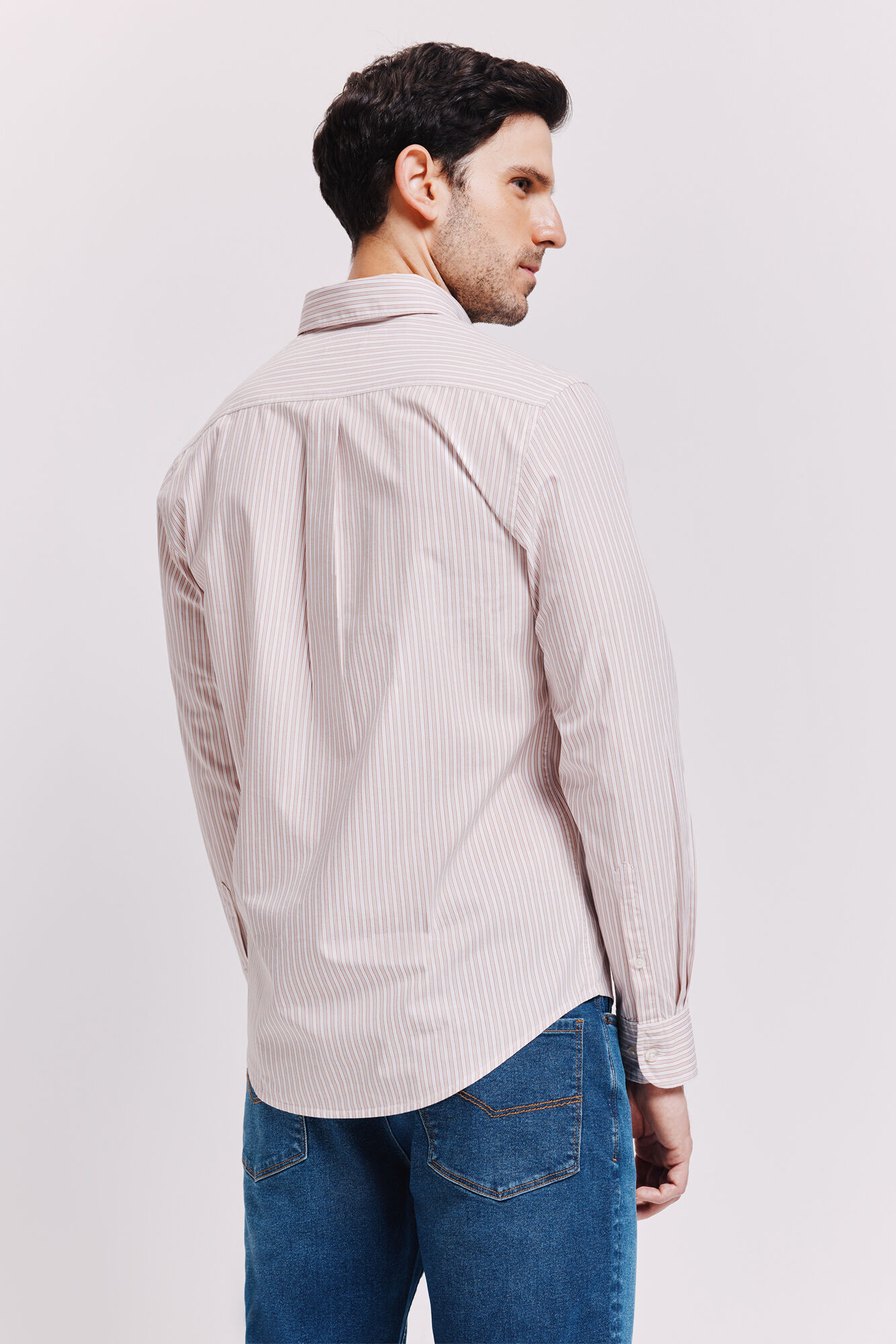 Milano Camisa manga larga a rayas Vino