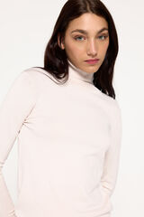 Fifty Outlet Suéter básico cuello cisne entallado Blanco