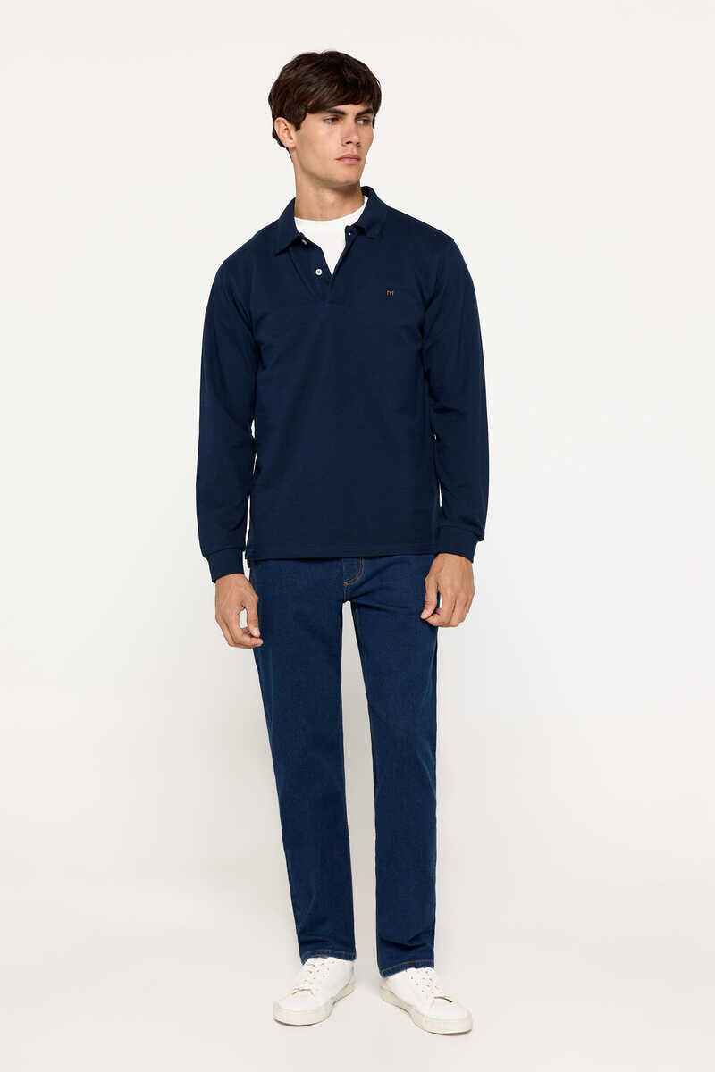 Milano Polo manga larga Navy