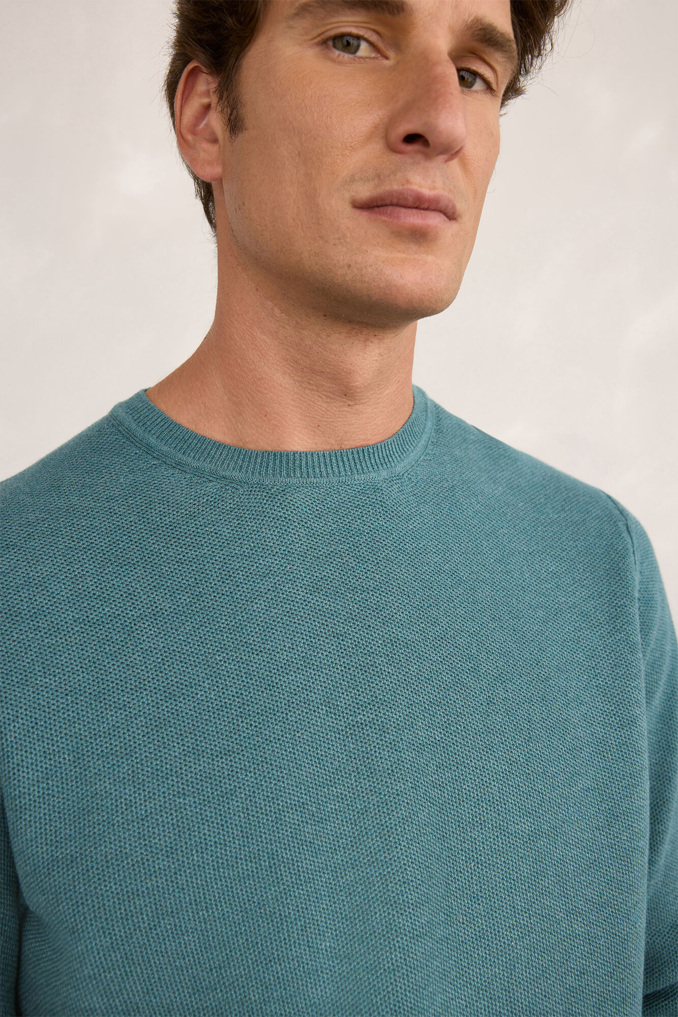 Milano Jersey b&aacute;sico de nido de abeja Azul turquesa