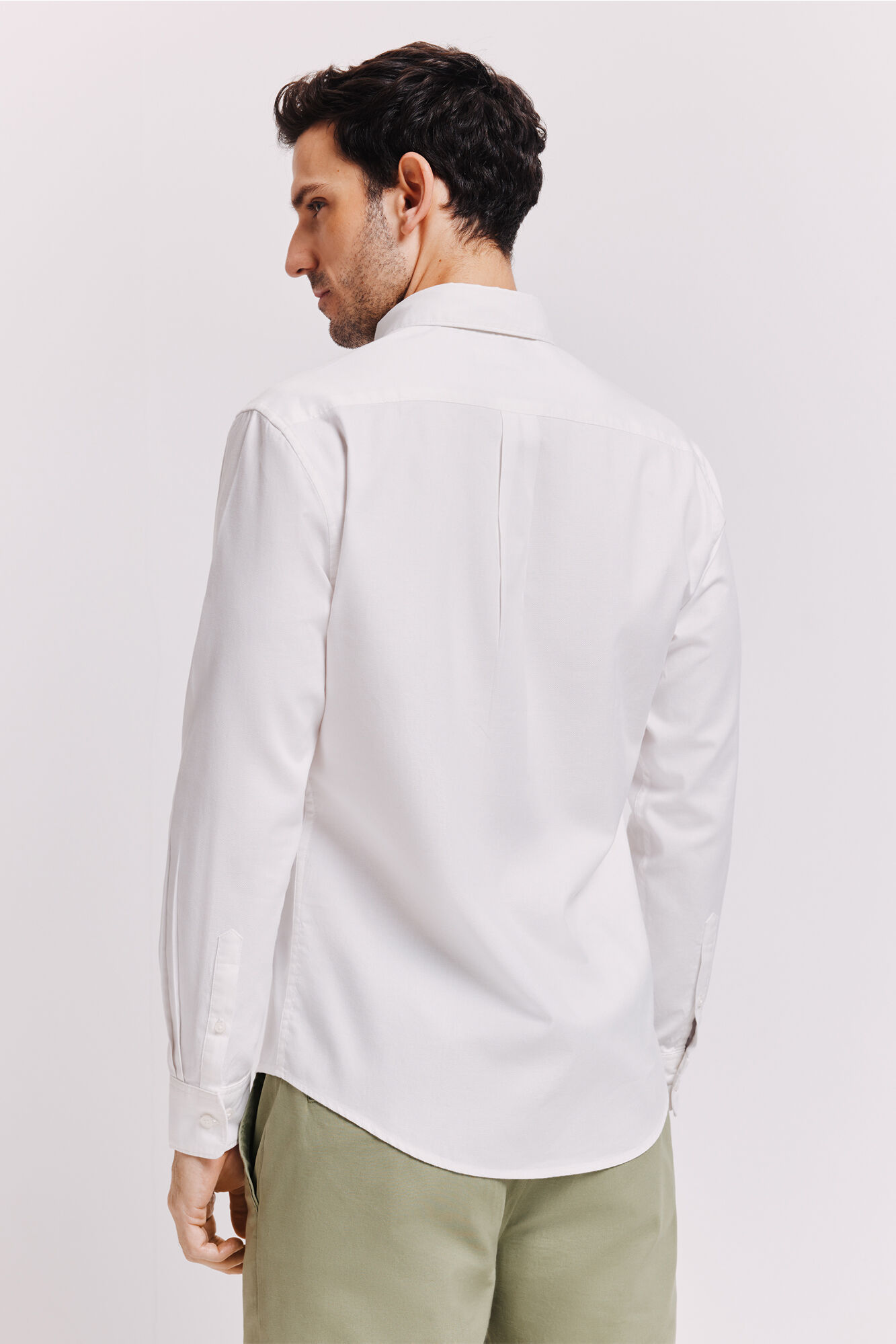 Milano Camisa lisa manga larga Blanco