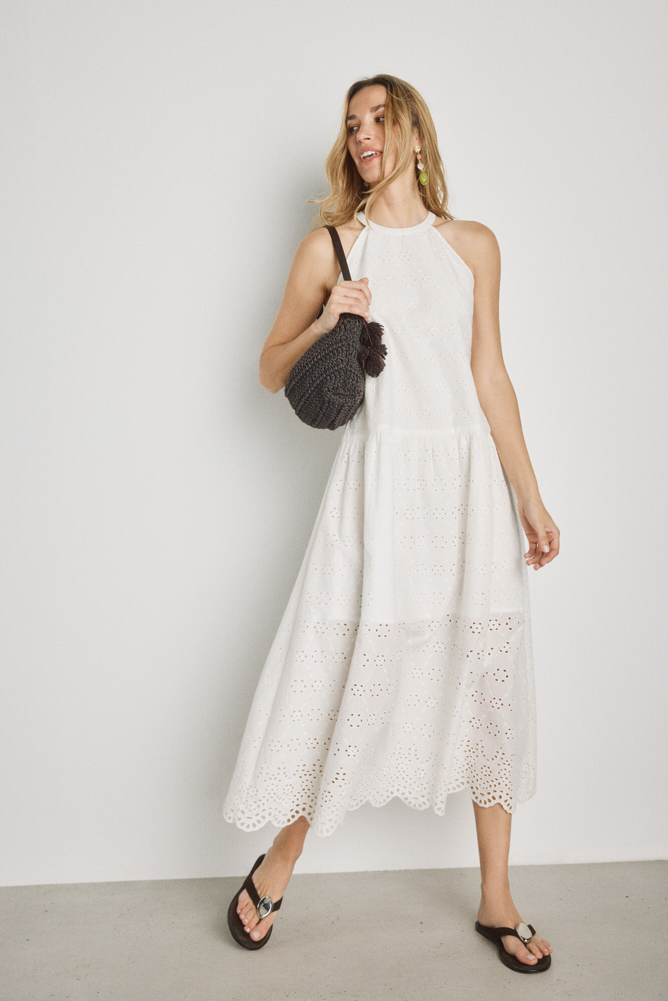 Milano Vestido bordado Blanco