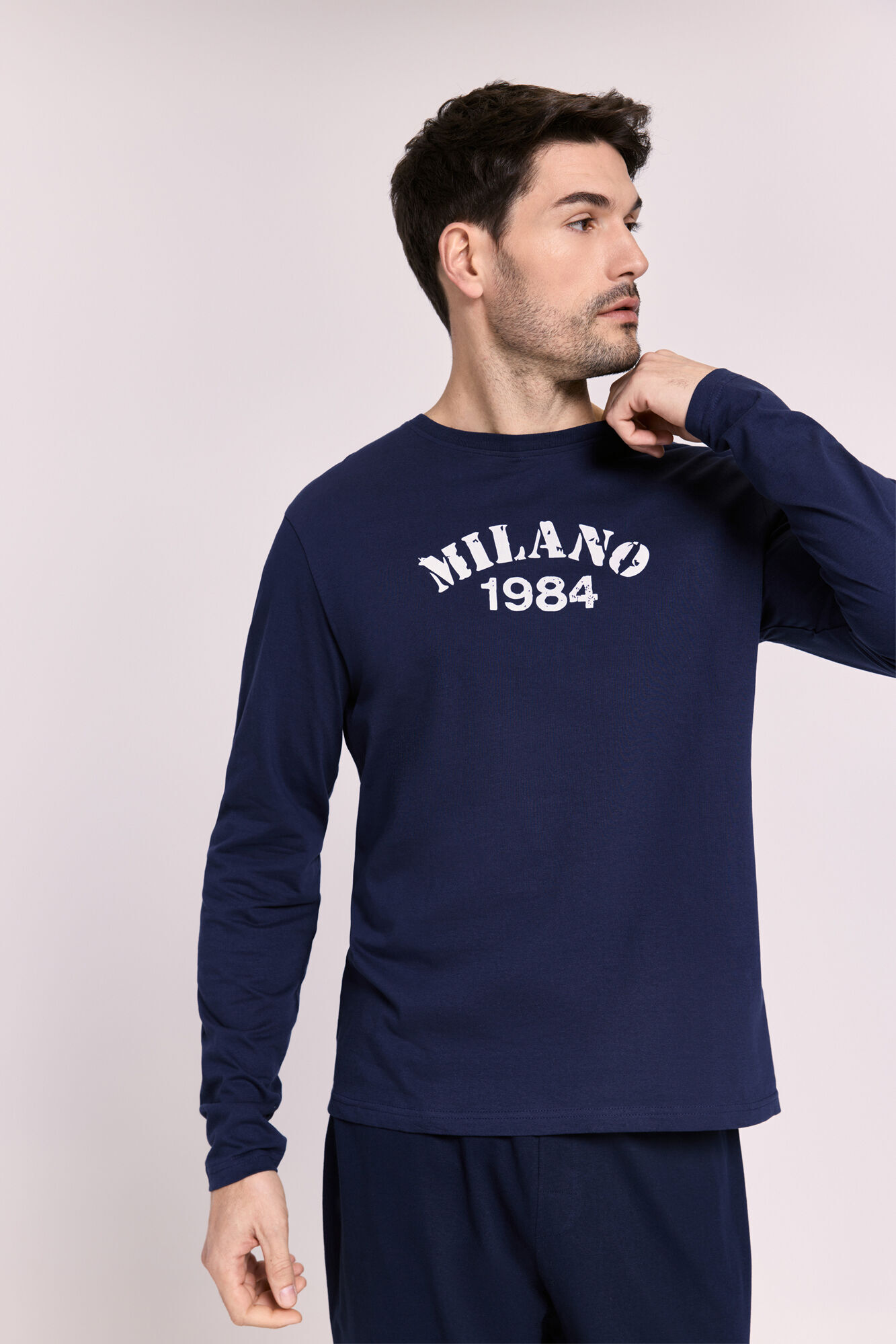 Milano Pijama con letras Navy