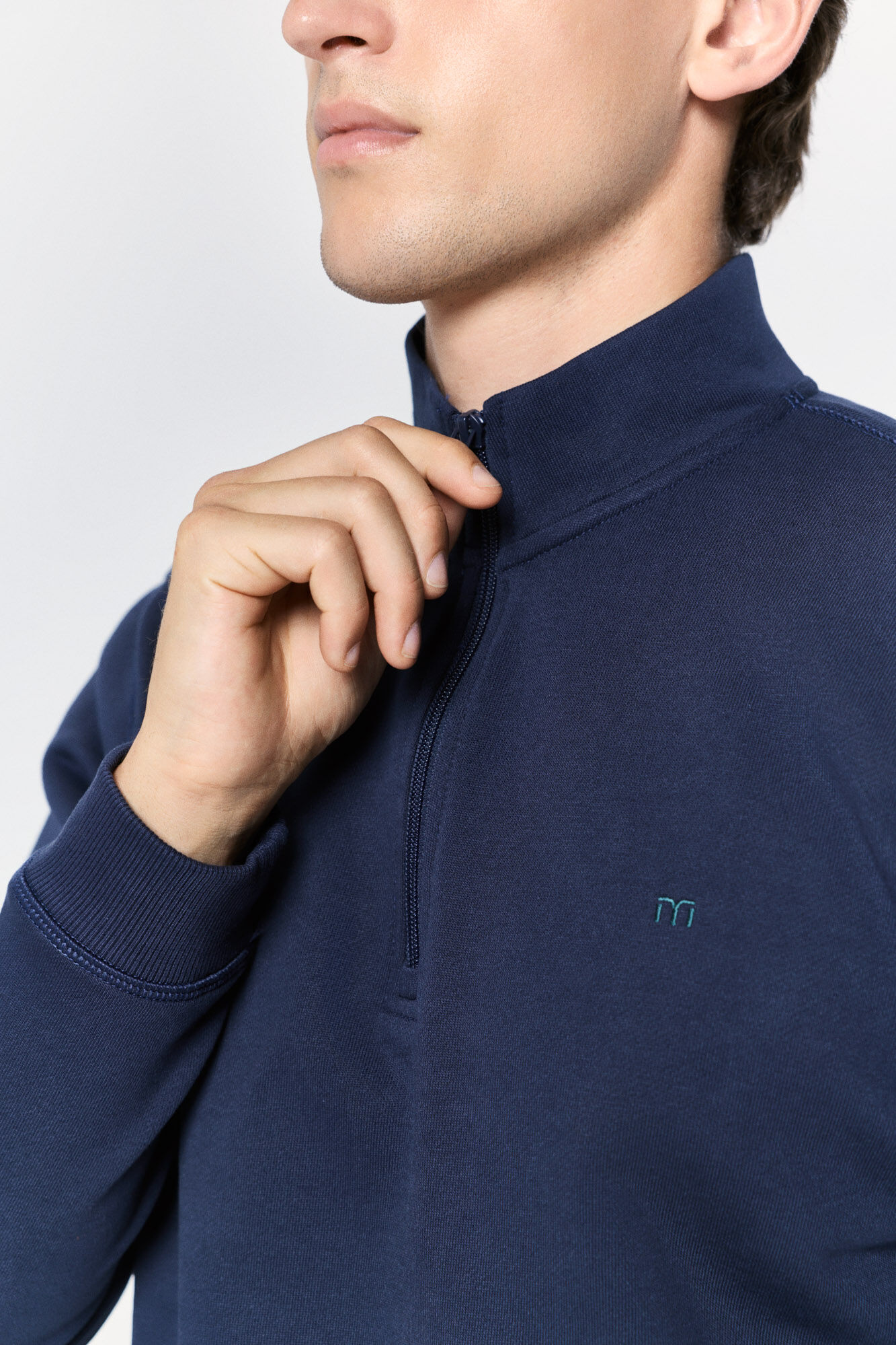 Milano Sudadera con logo de semi-cisne Navy