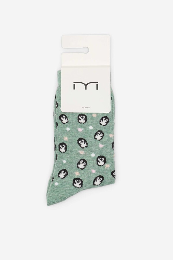 Milano Calcetines con print posicional natural
