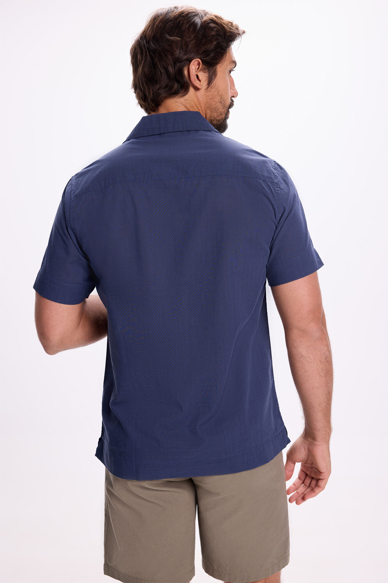 Milano Camisa de cuello con solapa Navy