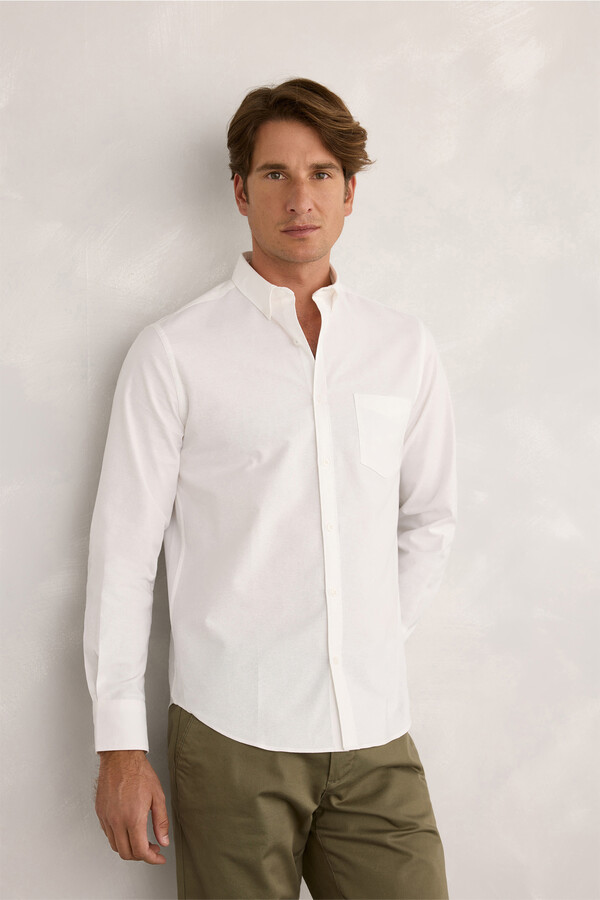 Milano Camisa deportiva Oxford Blanco