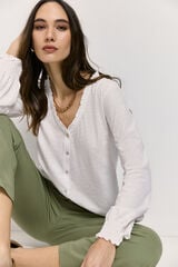 Milano Playera manga larga Blanco