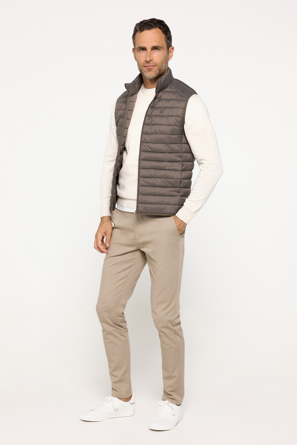 Milano Chaleco cremallera Beige