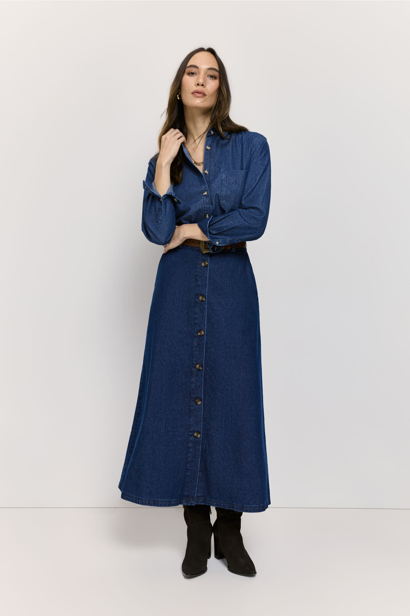 Milano Camisa de denim Azul