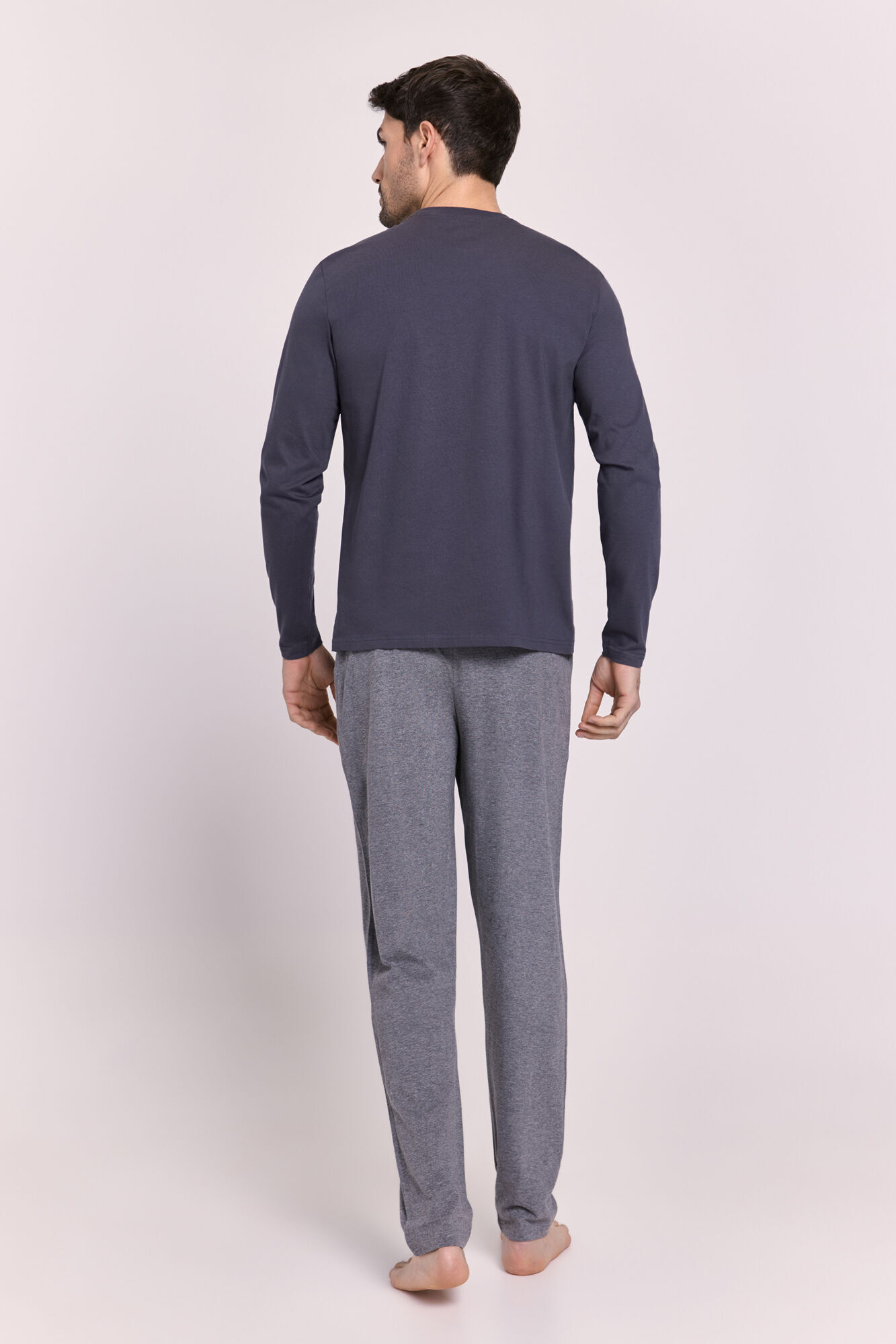 Milano Pijama con letras Gris Oscuro