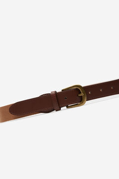 Fifty Outlet Cinturón Canvas Algodón Marrón Oscuro