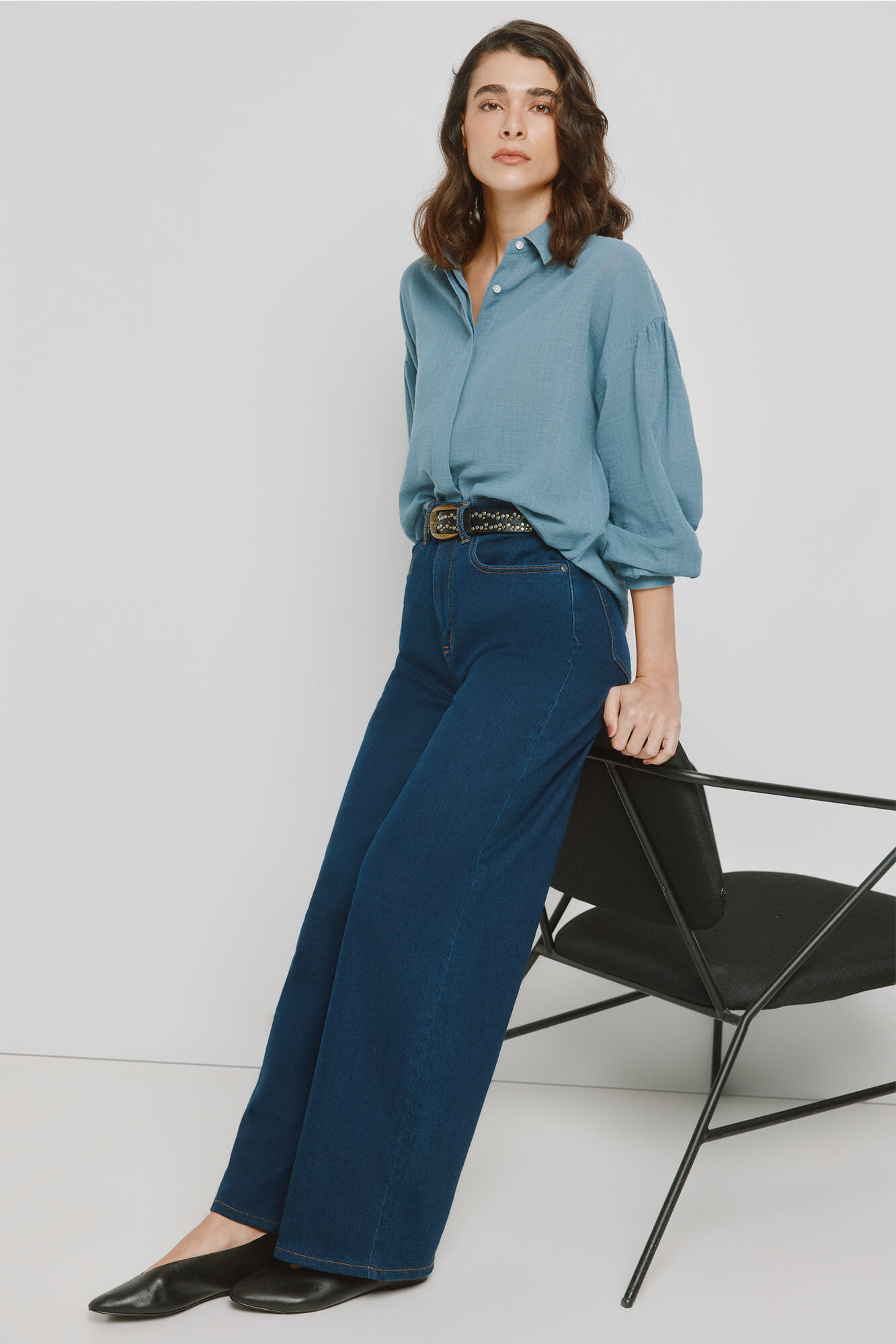 Milano Blusa lisa Azul