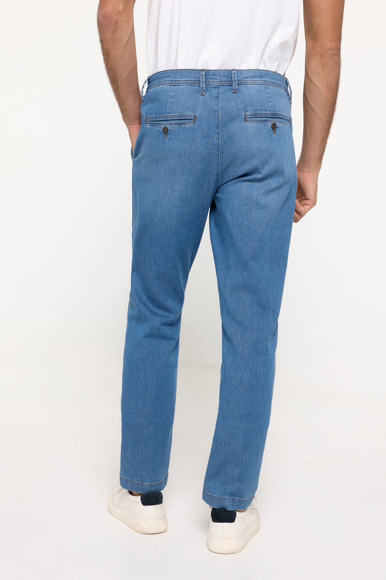 Milano Chino denim algod&oacute;n Azul