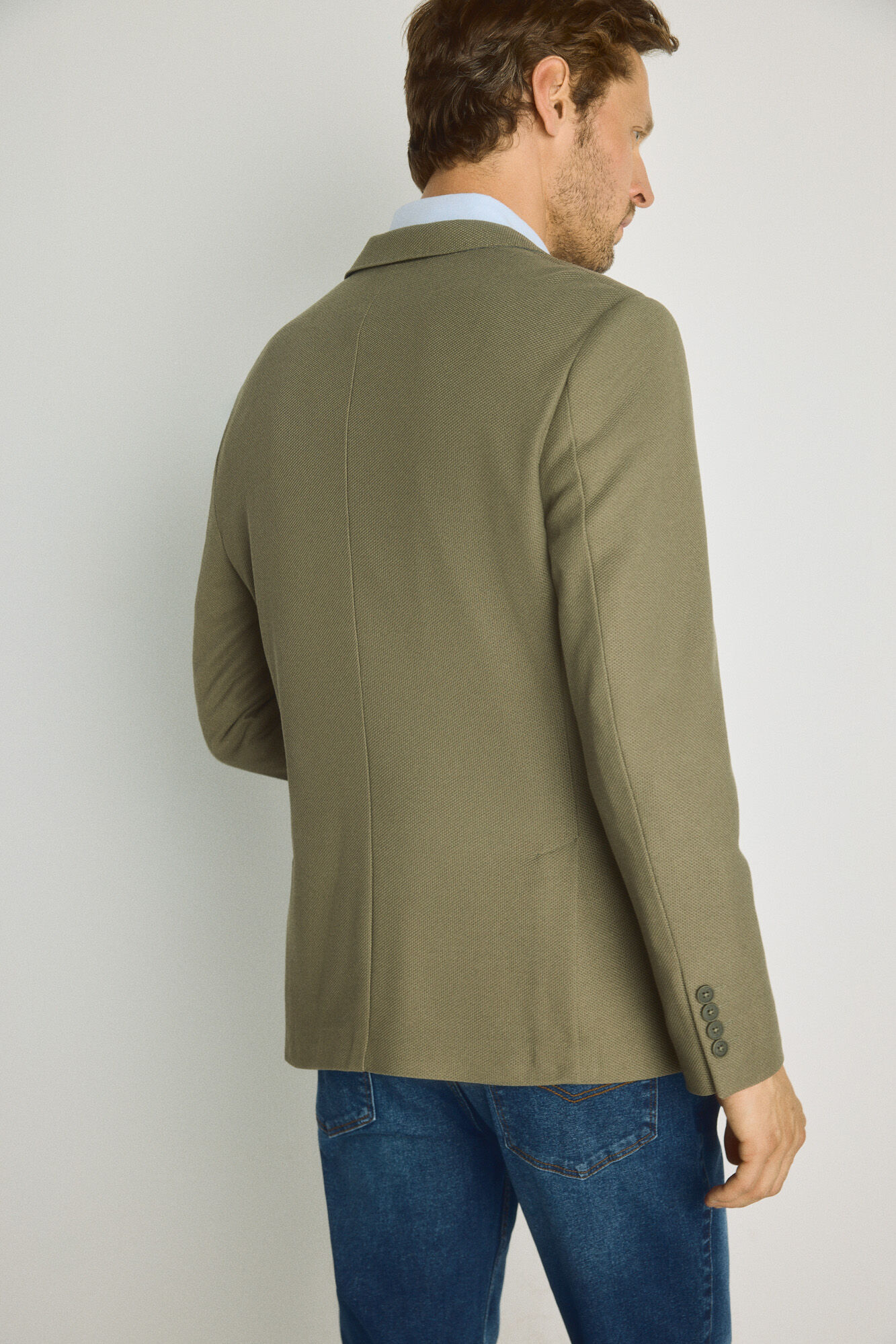 Milano Blazer de tejido de punto Gris