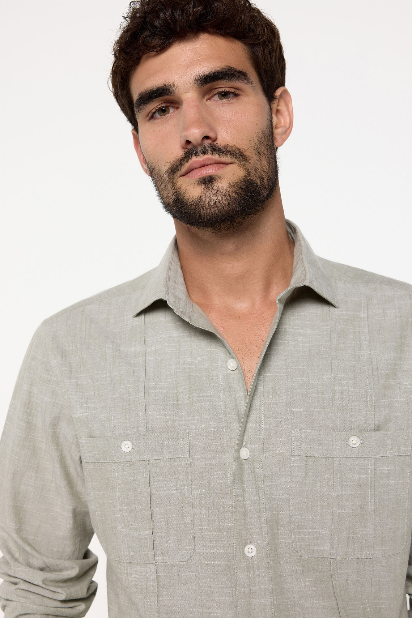 Milano Guayabera bolsillos ligera