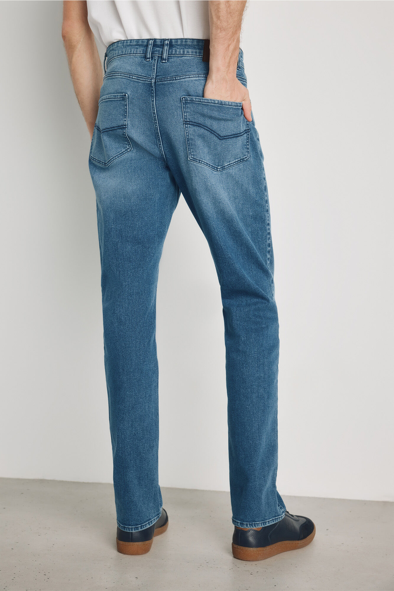 Milano Pantal&oacute;n de mezclilla regular fit Azul
