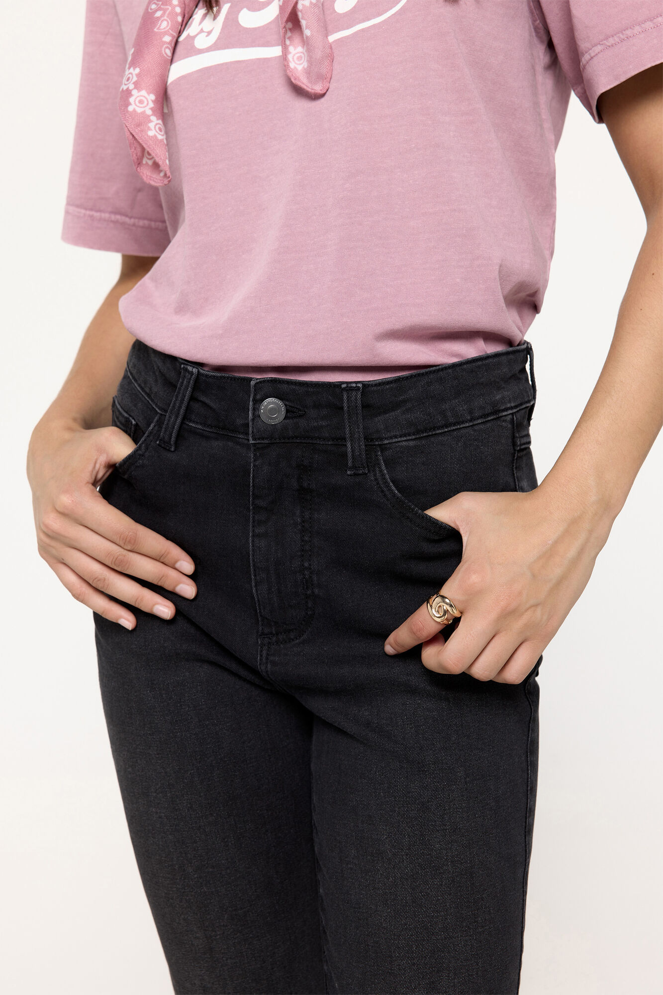 Milano Pantal&oacute;n Denim Skinny Negro