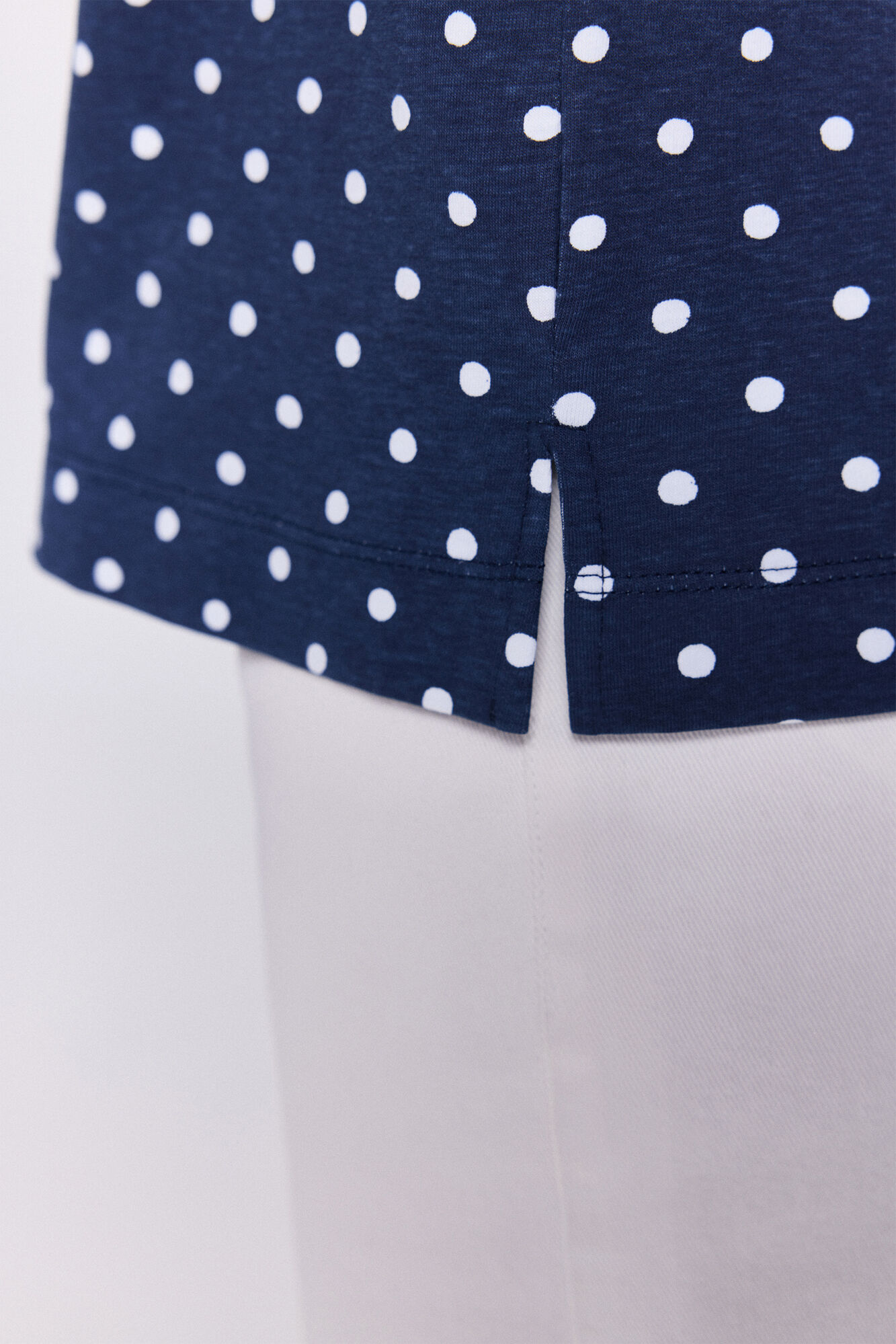 Milano Playera de algod&oacute;n con mangas francesas Azul