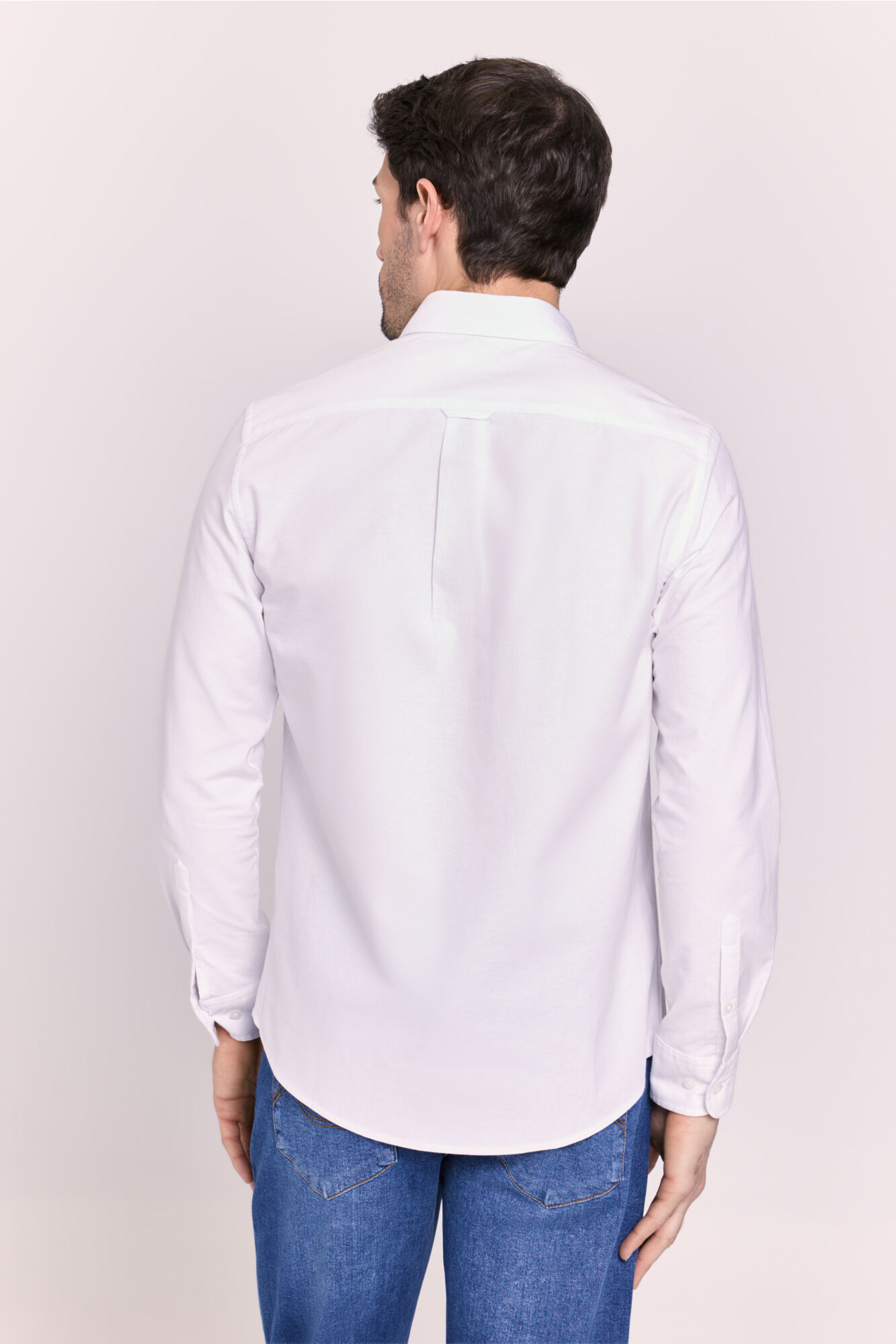 Milano Camisa lisa manga larga Blanco
