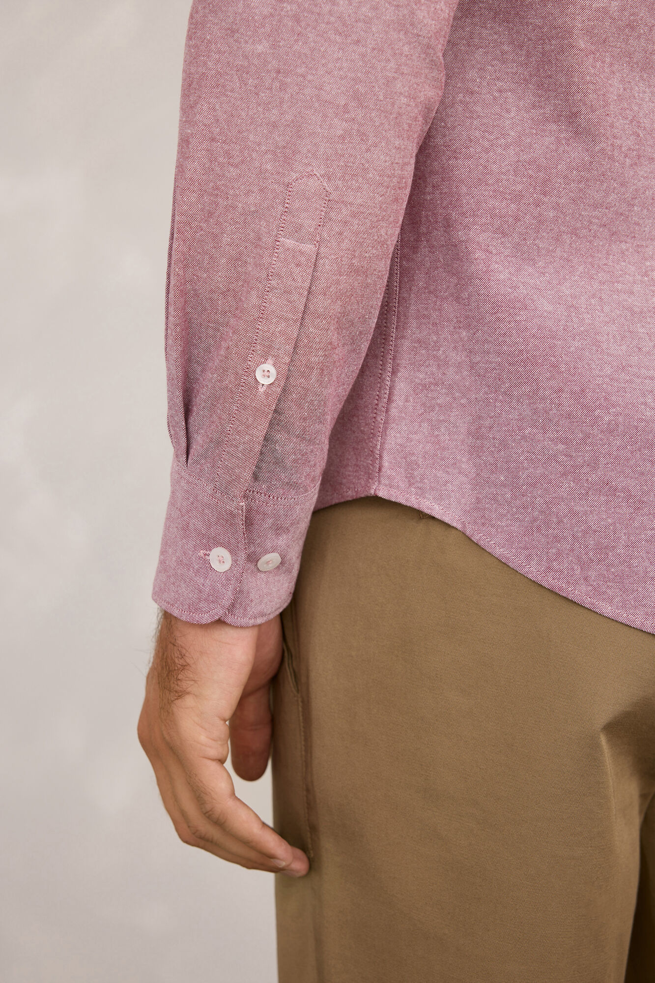 Milano Camisa deportiva Oxford Granate