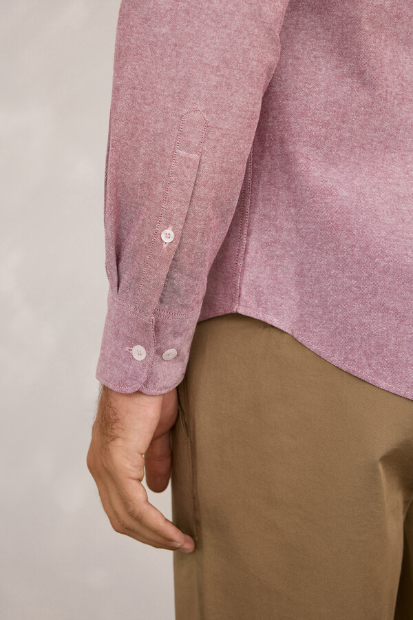 Milano Camisa deportiva Oxford Granate