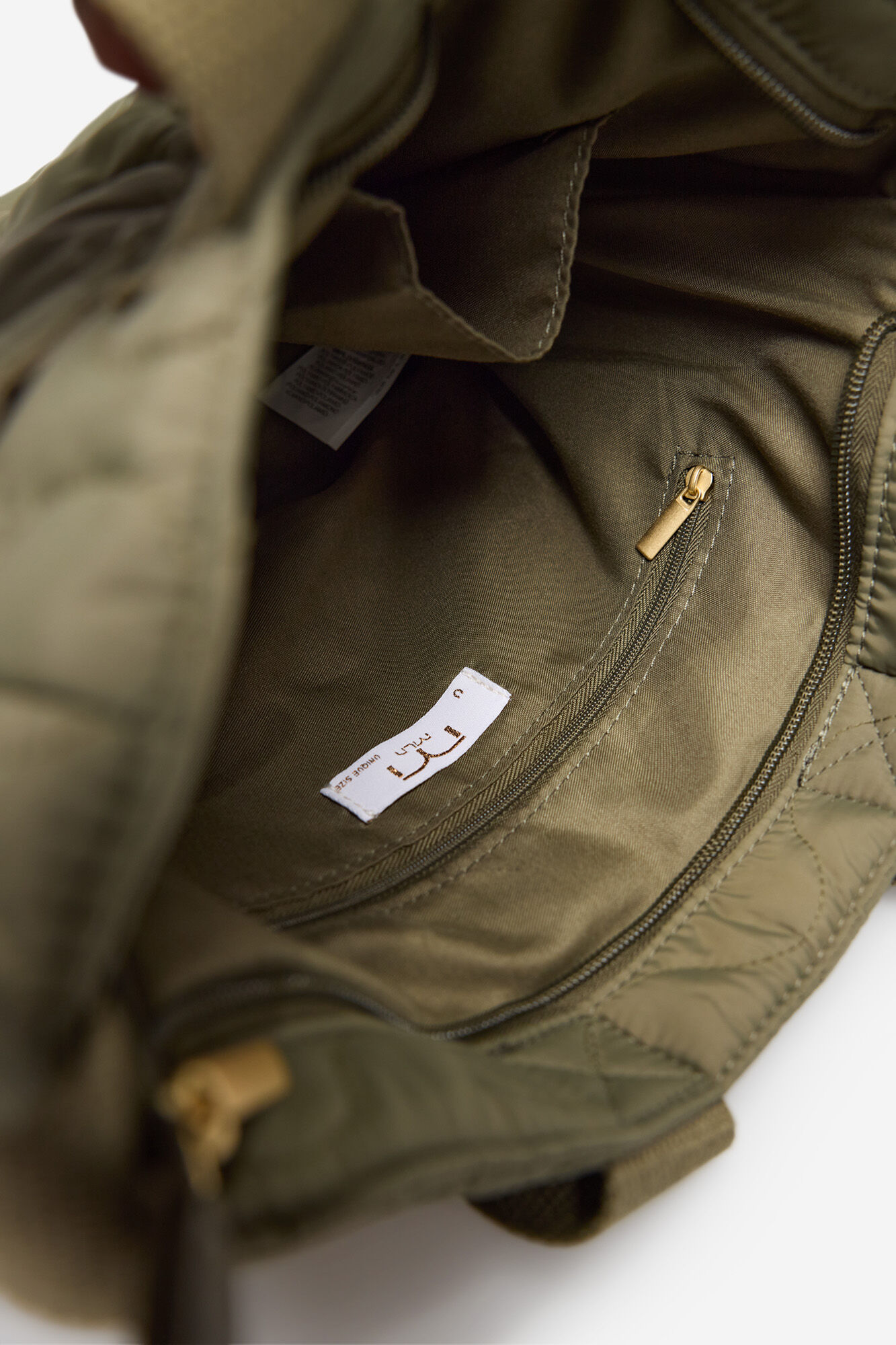 Milano Bolsa acolchado Kaki Oscuro