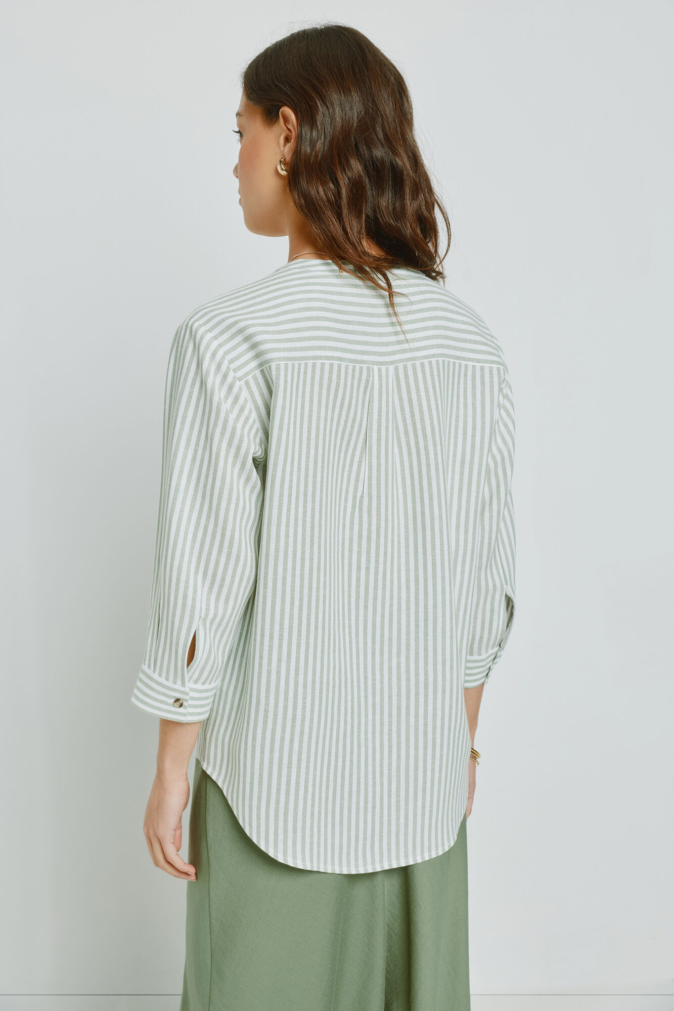 Milano Blusa de rayas Verde