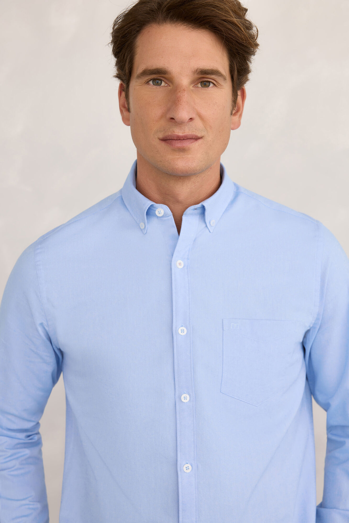 Milano Camisa deportiva Oxford Azul Claro