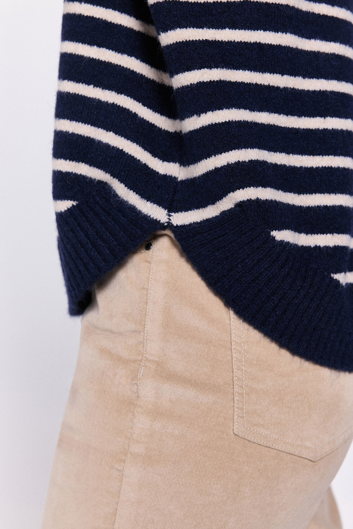 Milano Jersey de rayas dobladillo