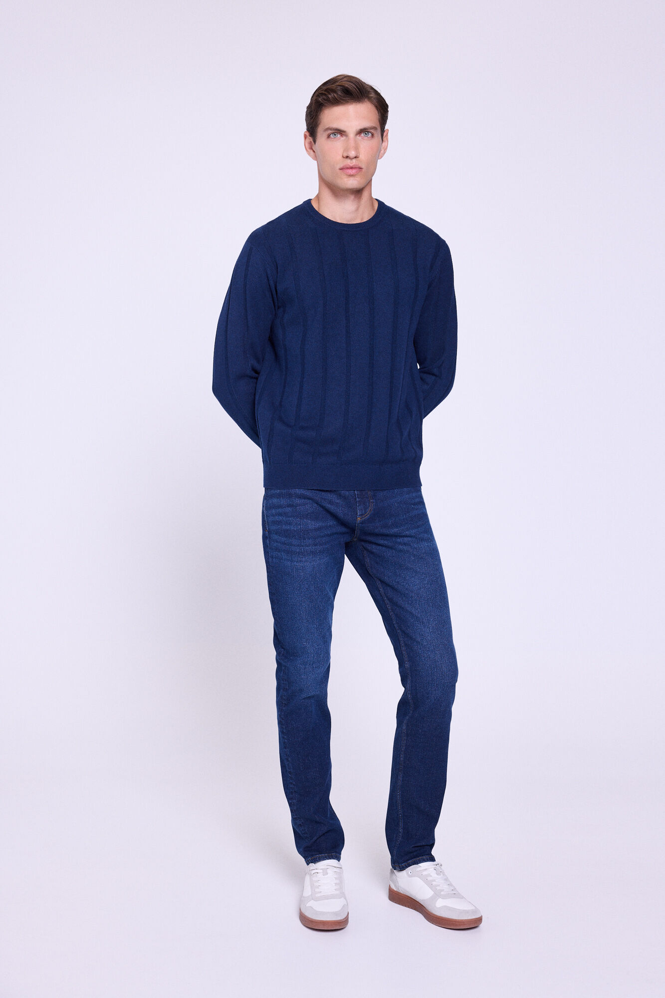 Milano Jersey b&aacute;sico de cuello redondo 