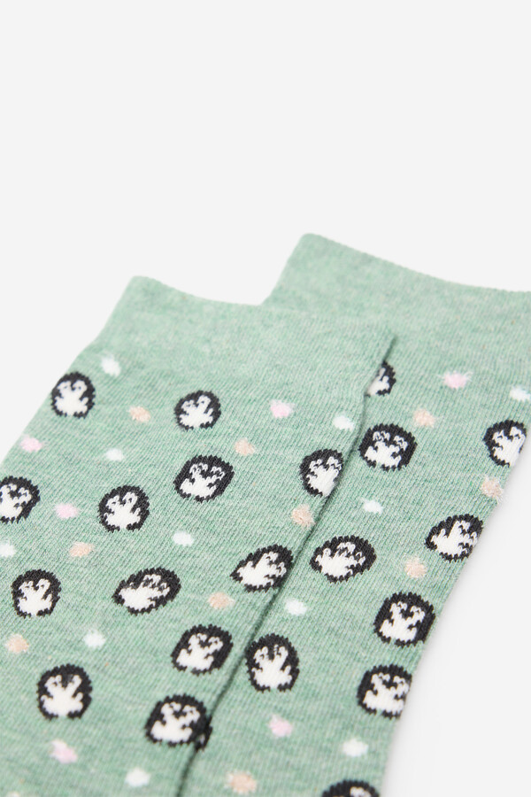 Milano Calcetines con print posicional natural