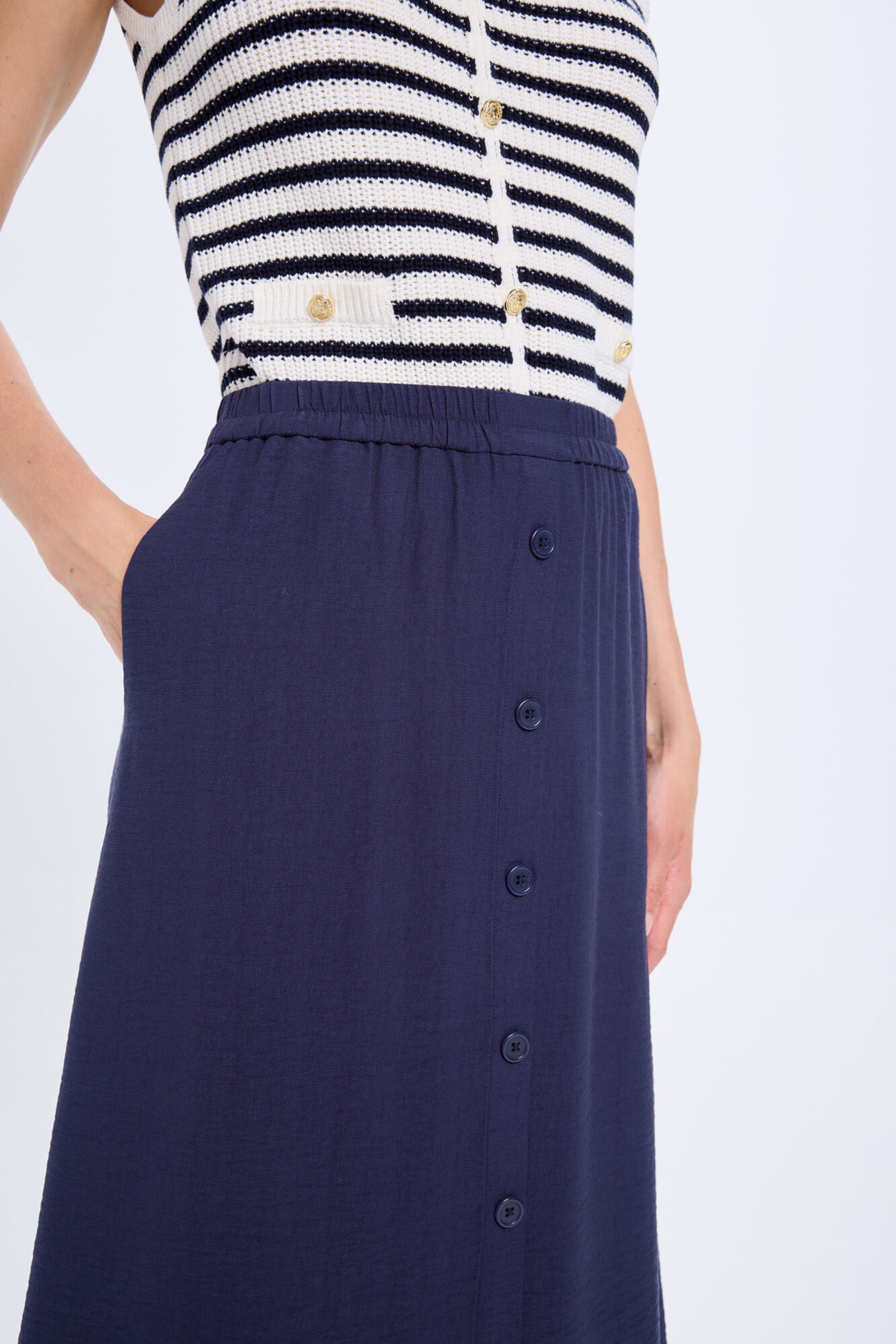 Milano Midi falda Navy