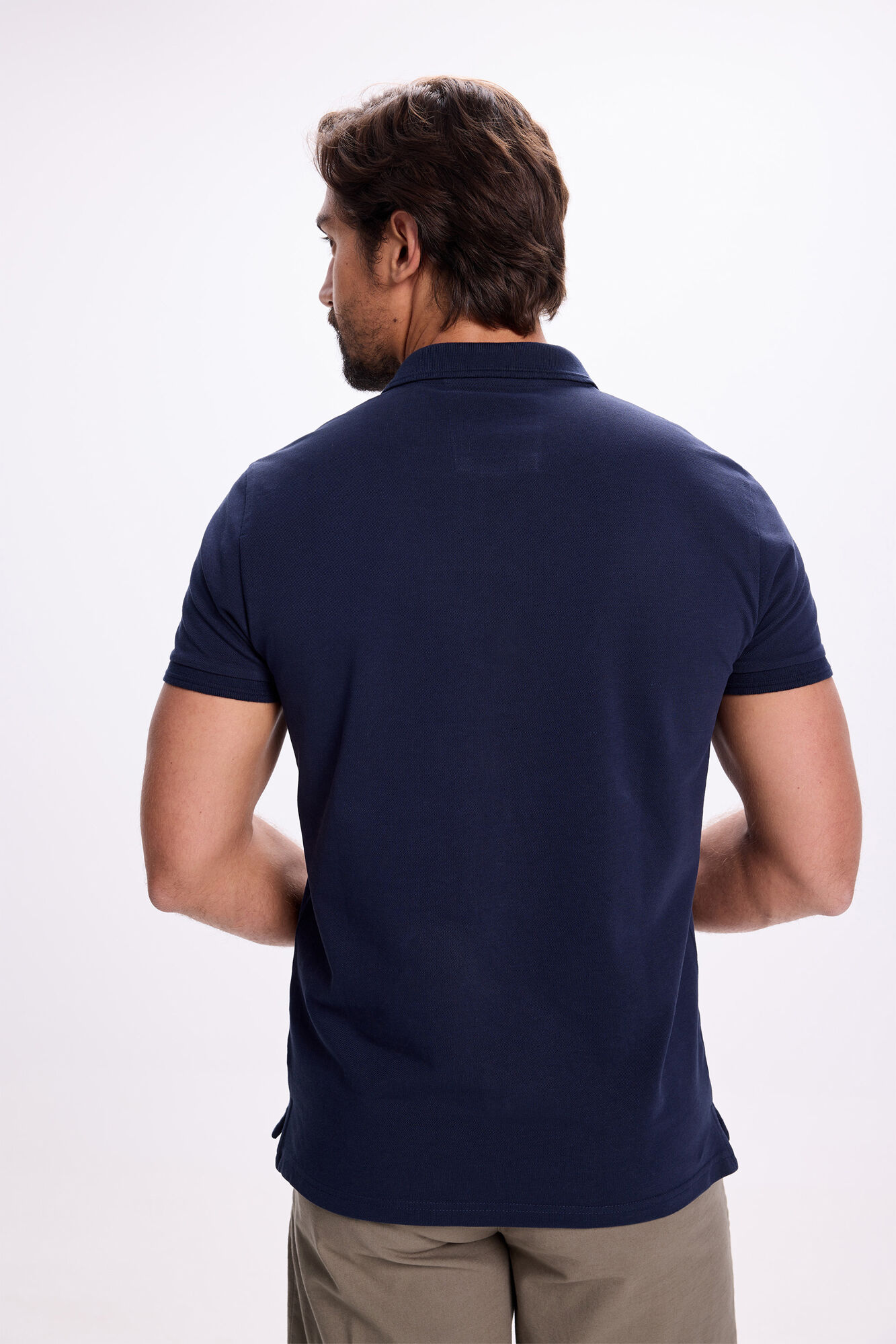 Milano Polo b&aacute;sico de piqu&eacute; Navy