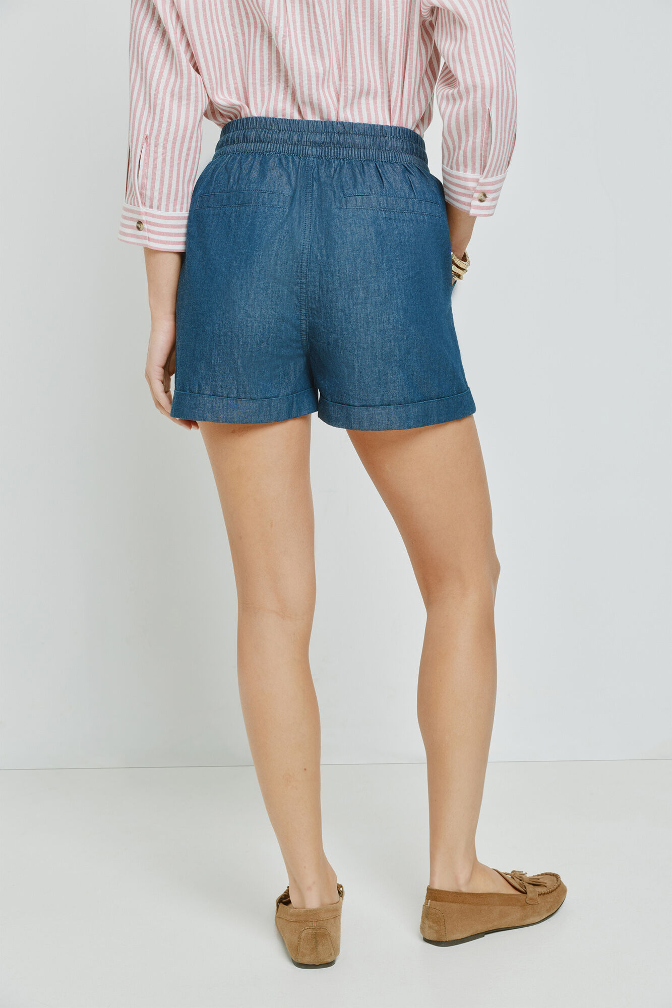 Milano Bermuda de mezclilla regular fit Navy