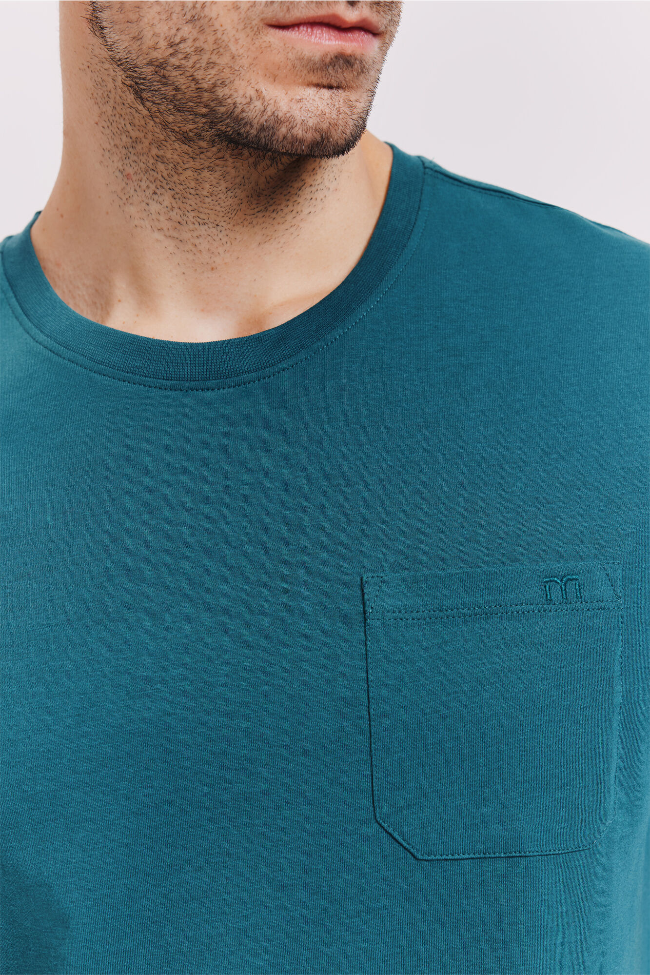 Milano Playera b&aacute;sica con bolsillo Azul