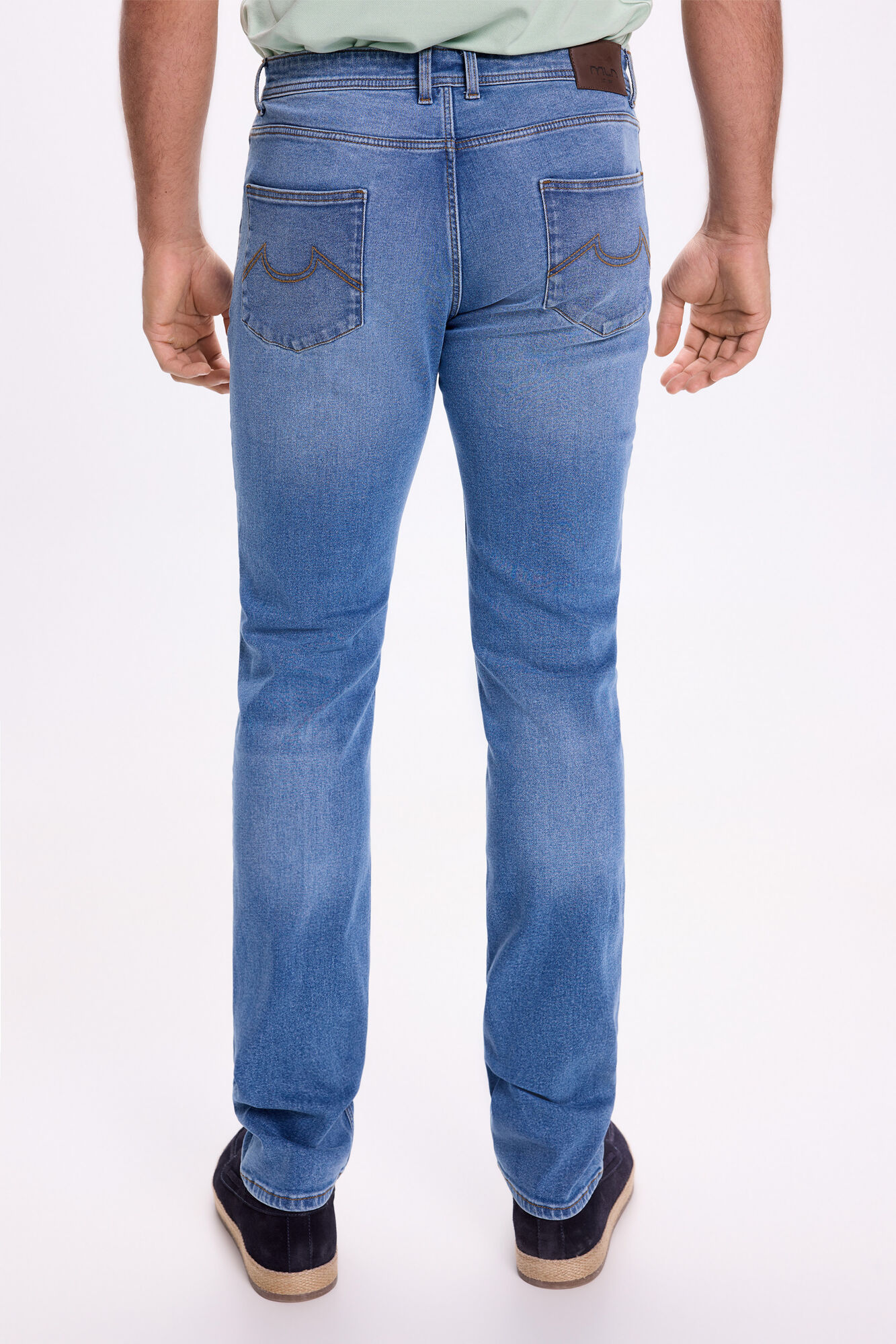 Milano Pantal&oacute;n denim ajustado Azul