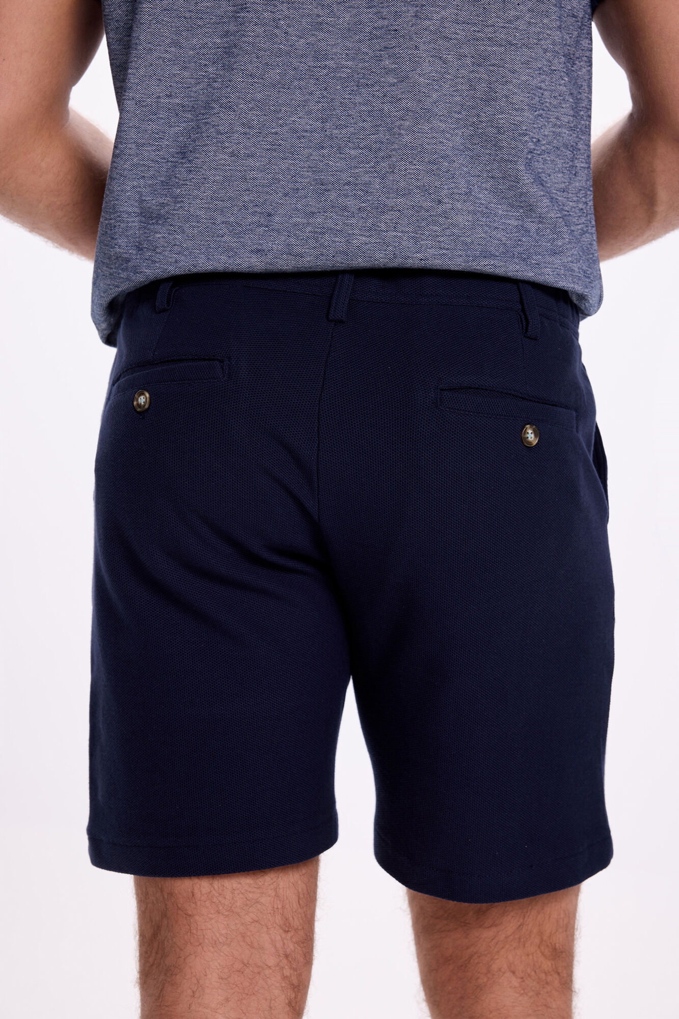 Milano Bermudas con aspecto de lino Navy