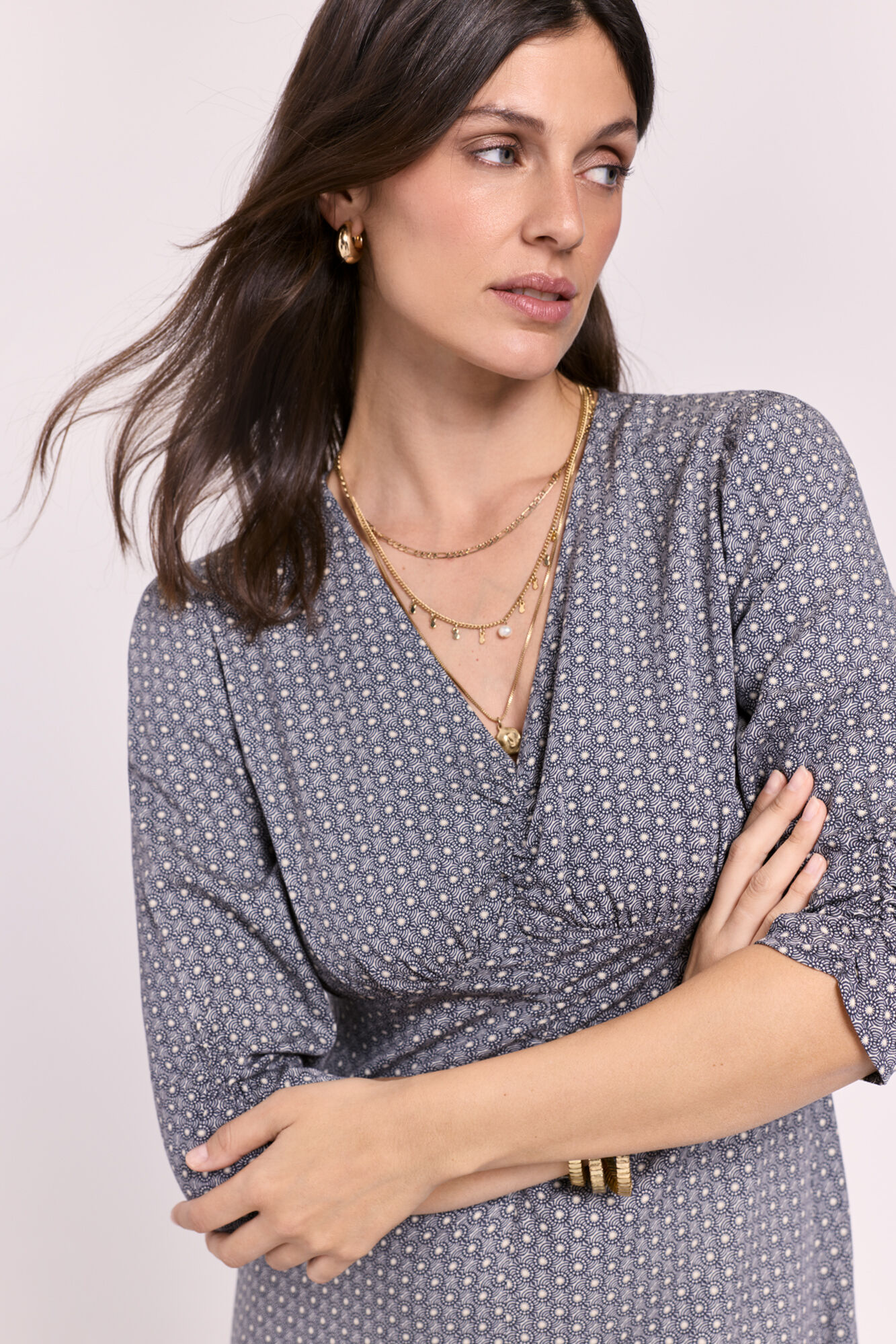 Milano Vestido nudo estampado