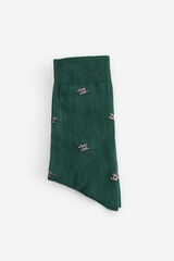 Milano Calcetines media caña print cámaras Kaki Oscuro